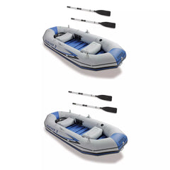 Intex Mariner 3-Person Inflatable River/Lake Dinghy Boat & Oars Set (2 Pack)